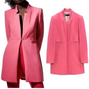 Zara pink inverted lapel